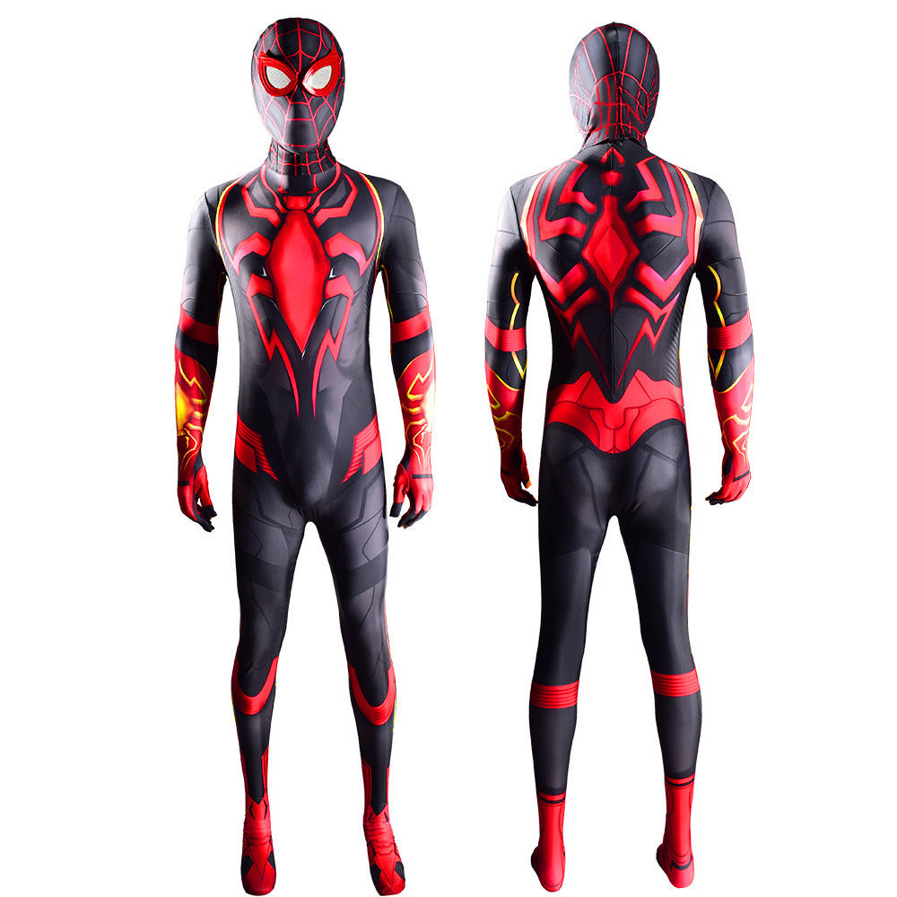 miles morales kamen rider spider man jumpsuits costume kids adult bodysuit