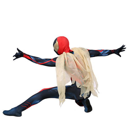 unlimited spider man jumpsuits with cloak costume kids adult halloween bodysuit