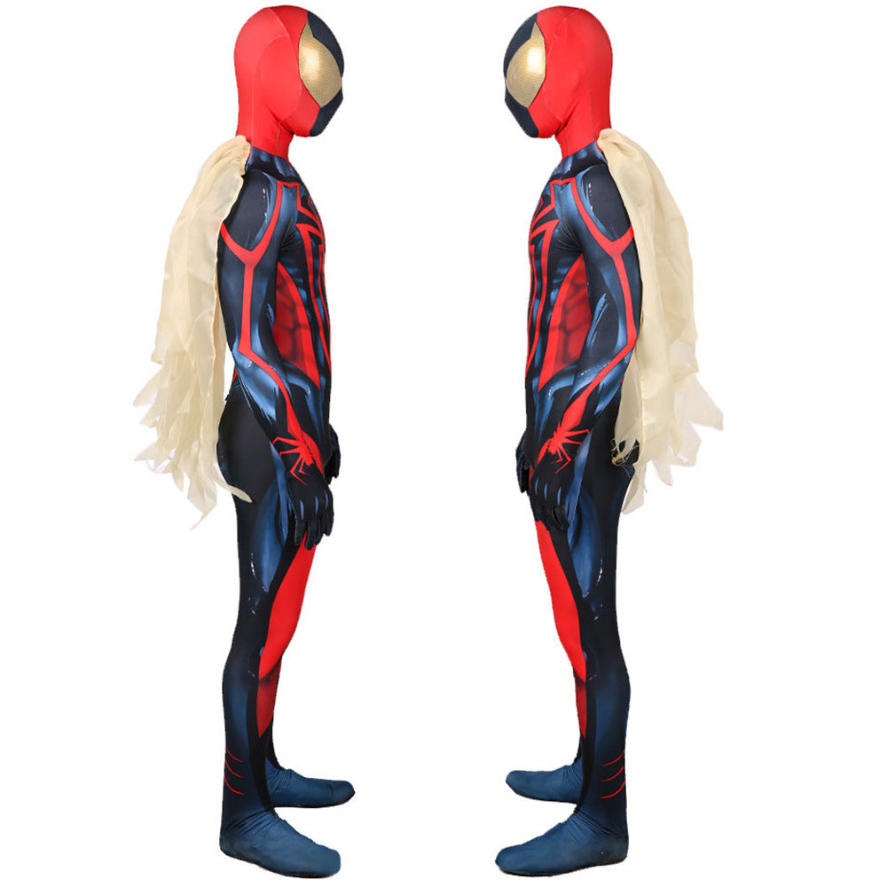 unlimited spider man jumpsuits with cloak costume kids adult halloween bodysuit