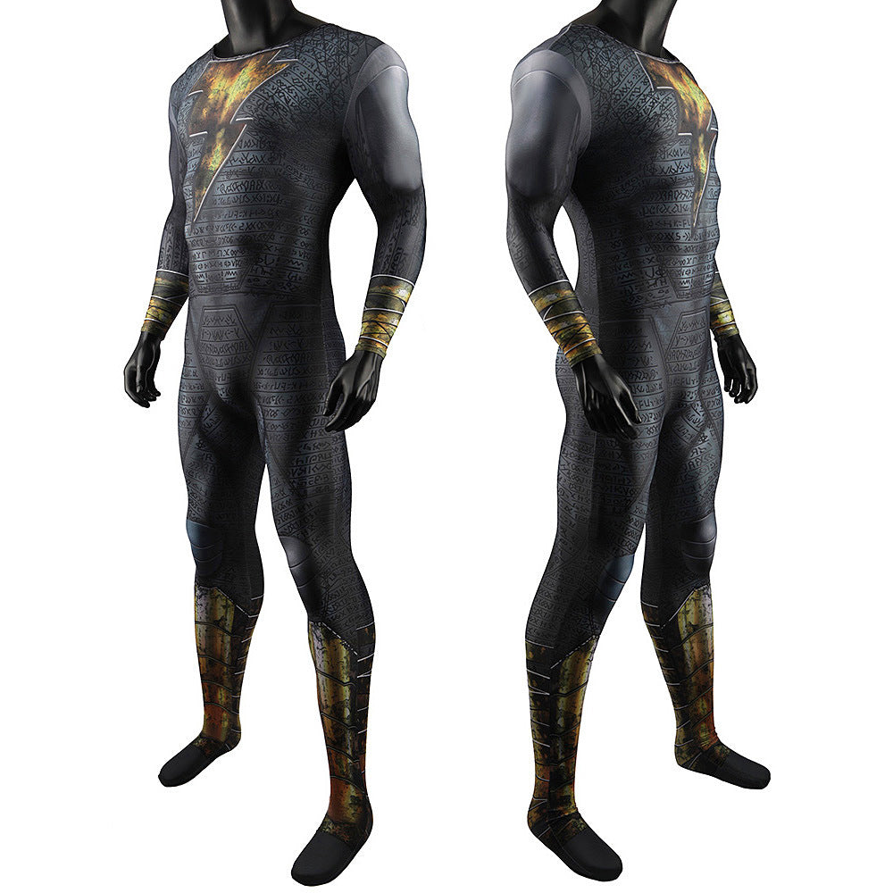 black adam jumpsuits cosplay costume kids adult halloween bodysuit