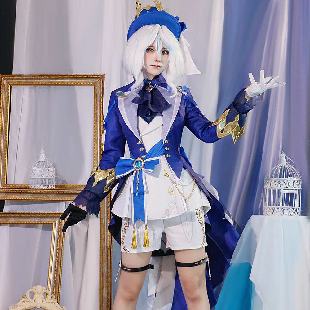 Genshin Impact White Furina Focalors Full Set Cosplay Costume