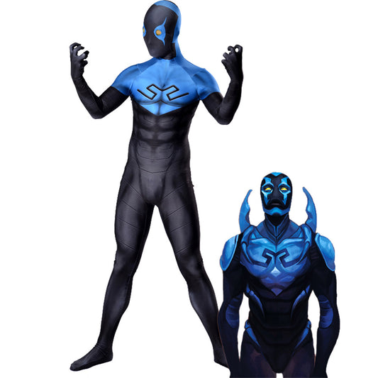 blue beetle jaime reyes jumpsuits cosplay costume kids adult halloween bodysuit