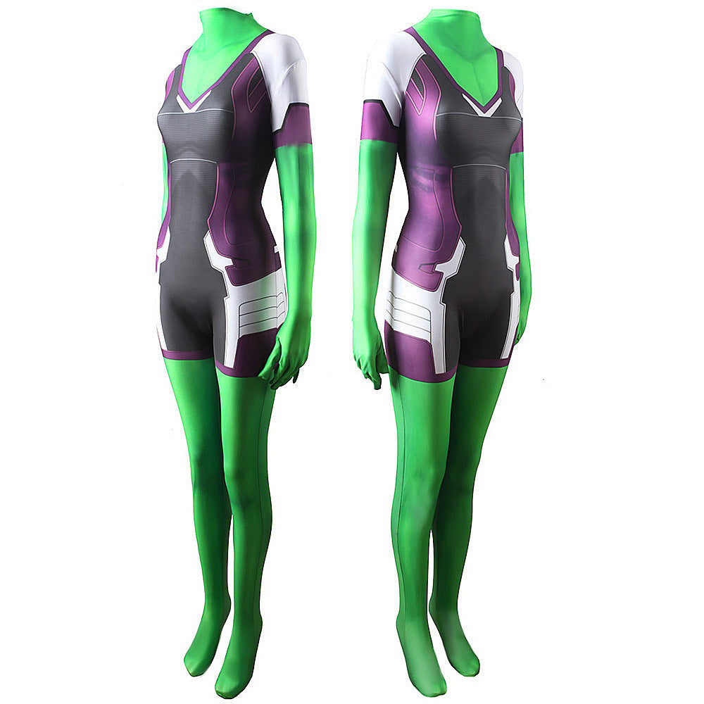 female giant she hulk jumpsuits cosplay costume kids adult halloween bodysuit