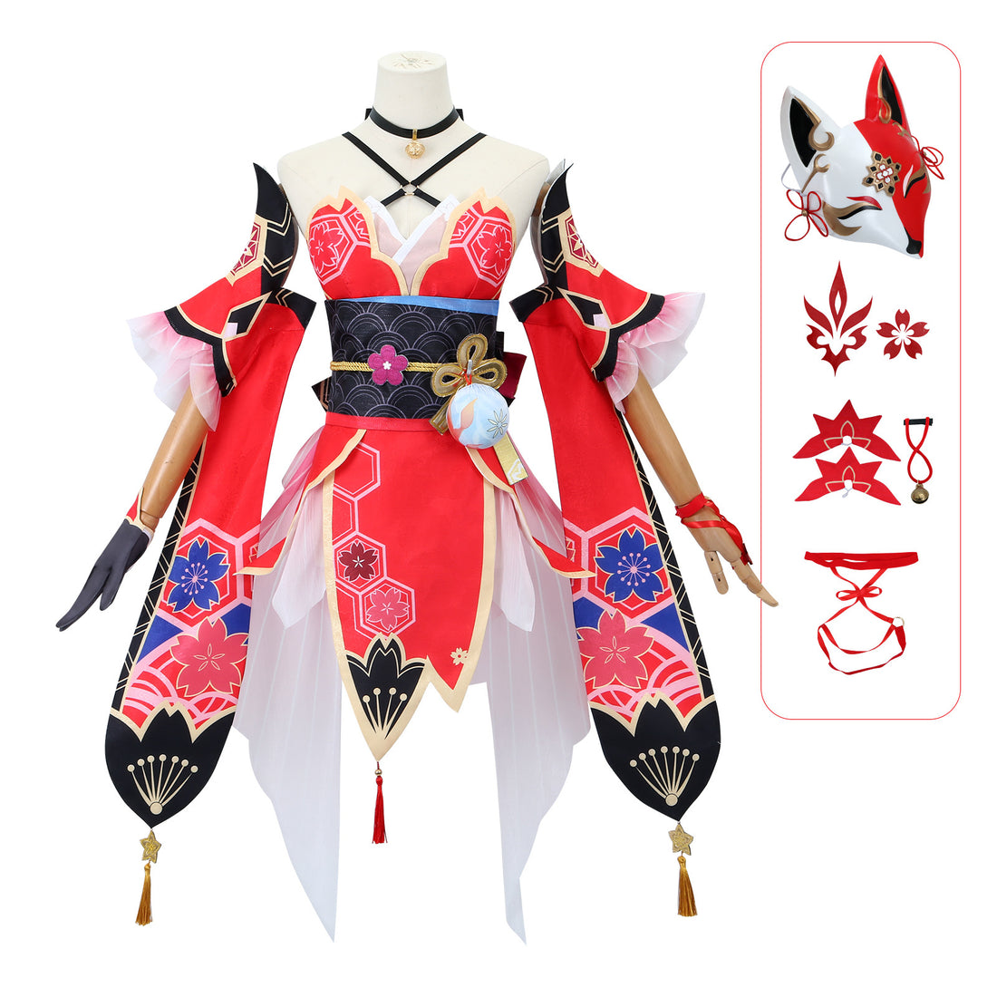 Honkai: Star Rail Masked Fools Sparkle Fullset with Mask Costumes