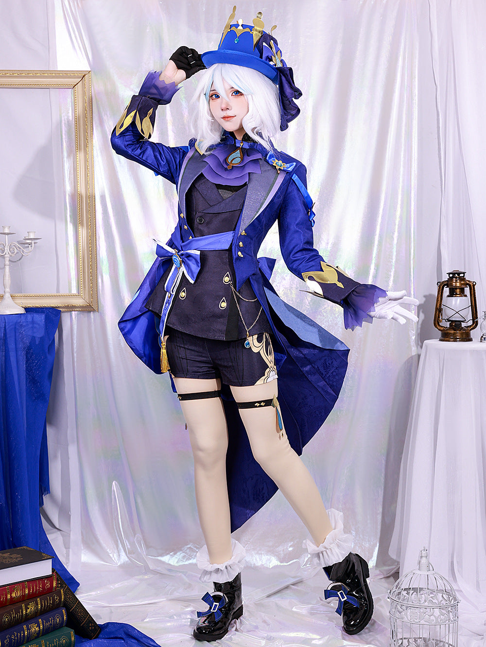 Genshin Impact Black Furina Focalors Full Set Cosplay Costume