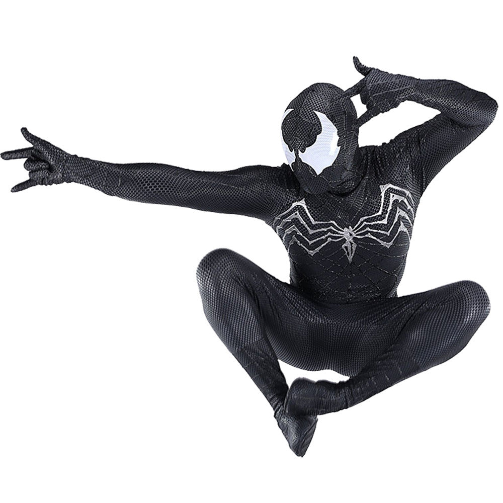 black venom spider man new jumpsuits cosplay costume kids adult halloween bodysuit