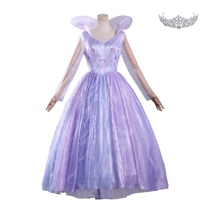 Wicked: For Good Glinda Purple Iridescent Dress Cosplay Costumes
