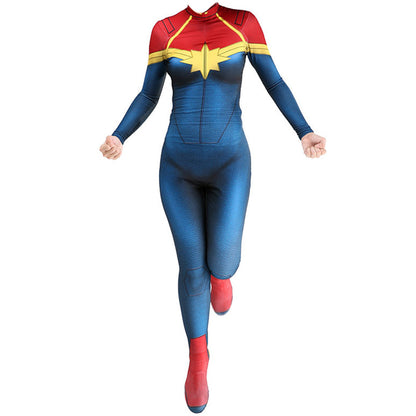 Captain Marvel New Jumpsuits Cosplay Costume Kids Adult Halloween Bodysuit