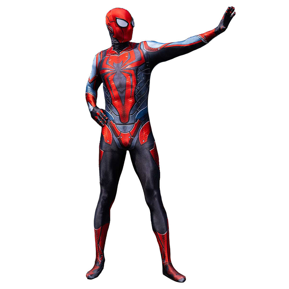 ps4 scarlet spider armor spider man jumpsuits costume kids adult halloween bodysuit