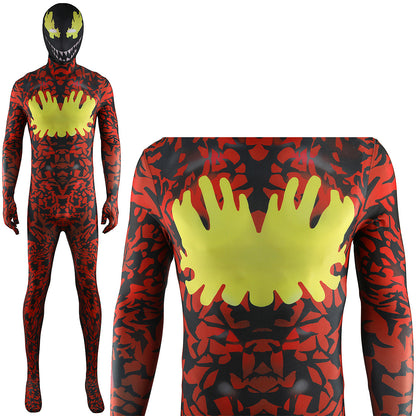 Spider-man Carnage Suit Jumpsuits Cosplay Costume Kids Adult Halloween Bodysuit - coscrew