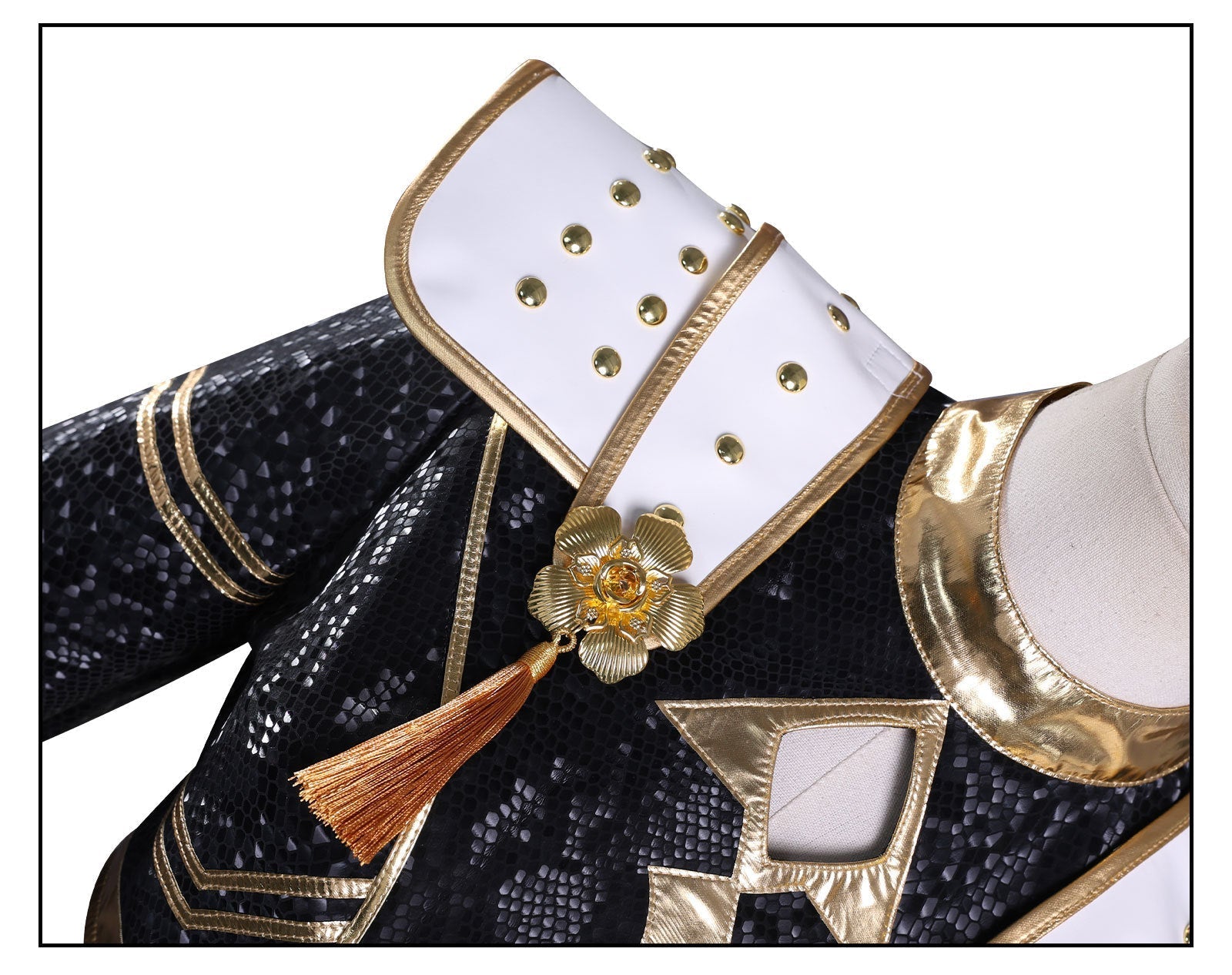 KPop Demon Hunters Zoey Black Gold Outfit Adult Kids Cosplay Costumes