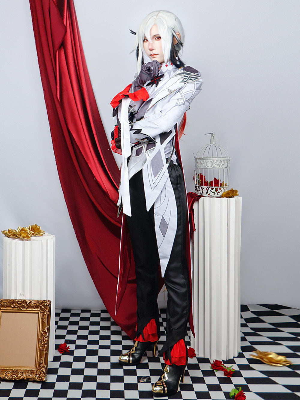 Genshin Impact The Knave Arlecchino Full Set Cosplay Costume