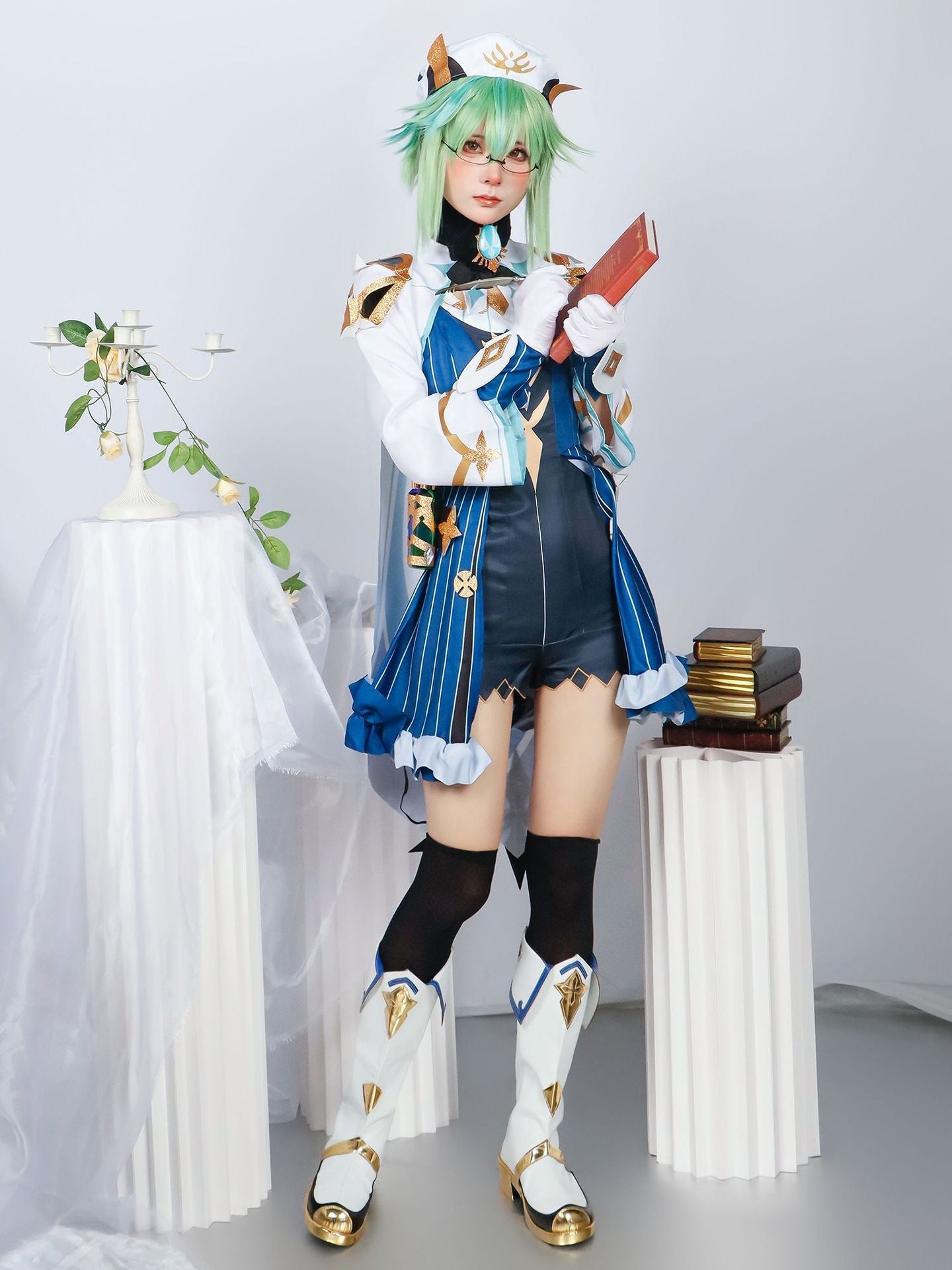 Genshin Impact Sucrose Knights of Favonius Full Set Cosplay Costume