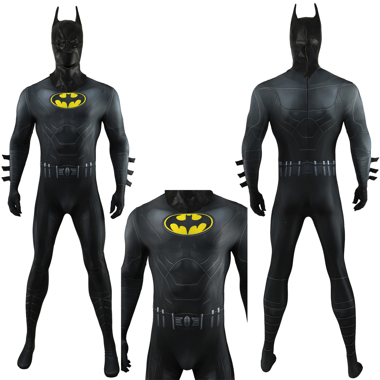 The Flash Michael Keaton Batman Jumpsuits Costume Kids Adult Halloween Bodysuit - coscrew