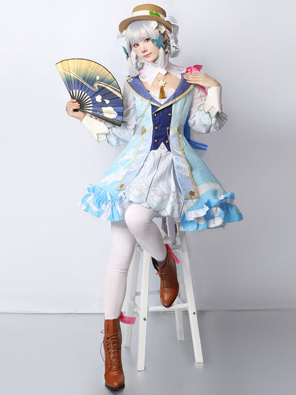 Genshin Impact Kamisato Ayaka Spingbloom Missive Cosplay Costume