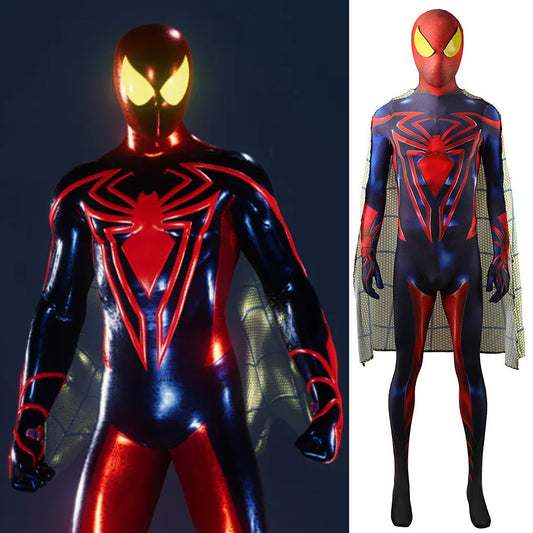 Bluture Superman Spider-man Jumpsuits Cosplay Costume Kids Adult Halloween Bodysuit - coscrew