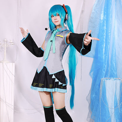 Hatsune Miku Patent Leather Official JK Adult Full Set Cosplay Costume