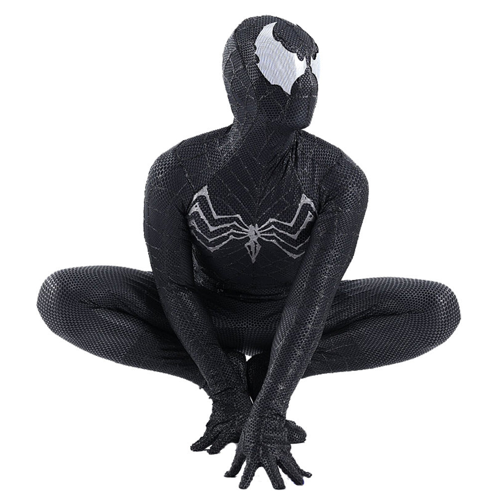 black venom spider man new jumpsuits cosplay costume kids adult halloween bodysuit