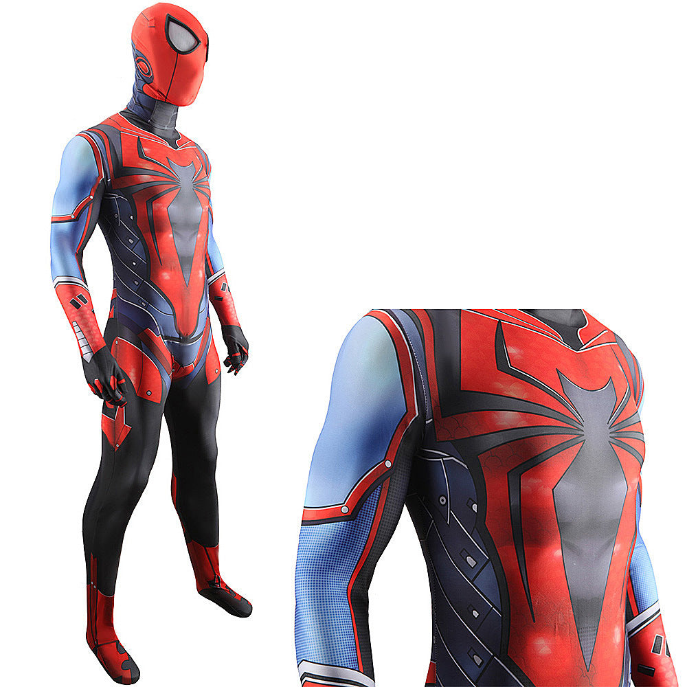 PS5 Miles Morales Spiderman Cosplay Costume Spider-man Spandex Bodysuit  Hallween