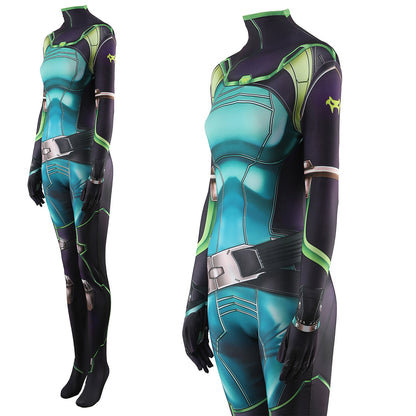 Game Valorant Viper Jumpsuits Cosplay Costume Kids Adult Halloween Bodysuit - coscrew