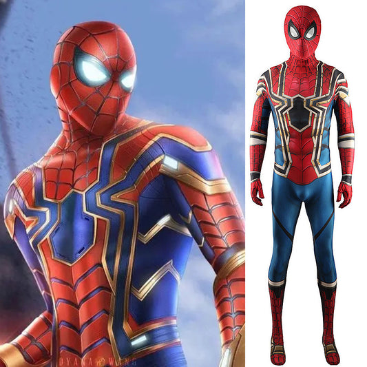 Iron Spider-Man Homecoming Jumpsuits Cosplay Costume Kids Adult Halloween Bodysuit - coscrew