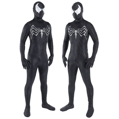 black venom spider man new jumpsuits cosplay costume kids adult halloween bodysuit