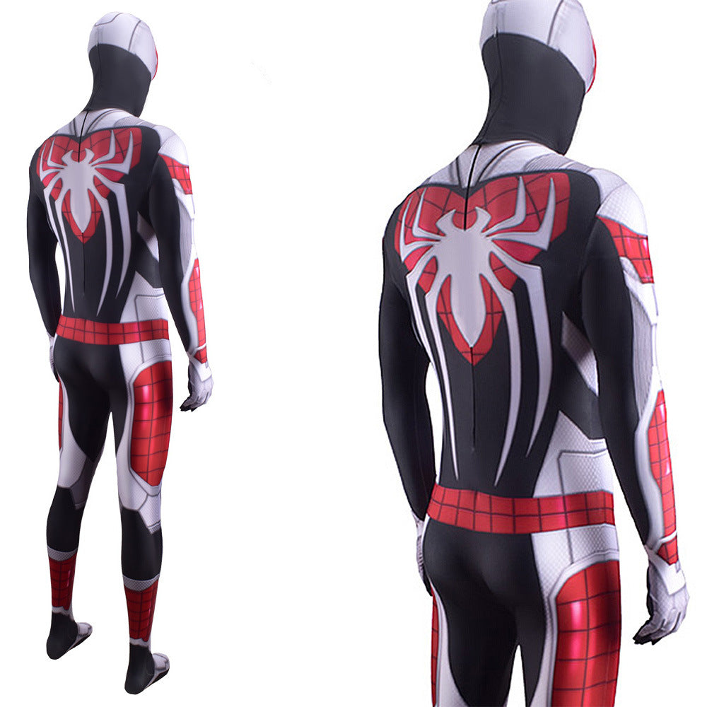 ps5 spider man remastered armored jumpsuits costume kids adult halloween bodysuit