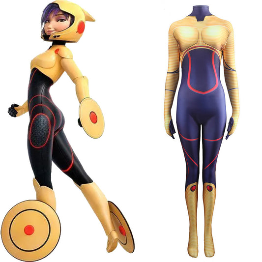 big hero 6 go tomago jumpsuit cosplay costume kids adult halloween bodysuit