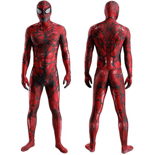 venom 2 carnage red jumpsuits cosplay costume kids adult halloween bodysuit