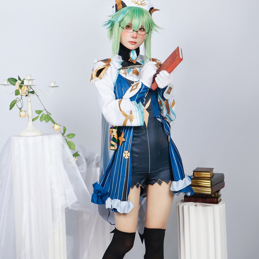 Genshin Impact Sucrose Knights of Favonius Full Set Cosplay Costume