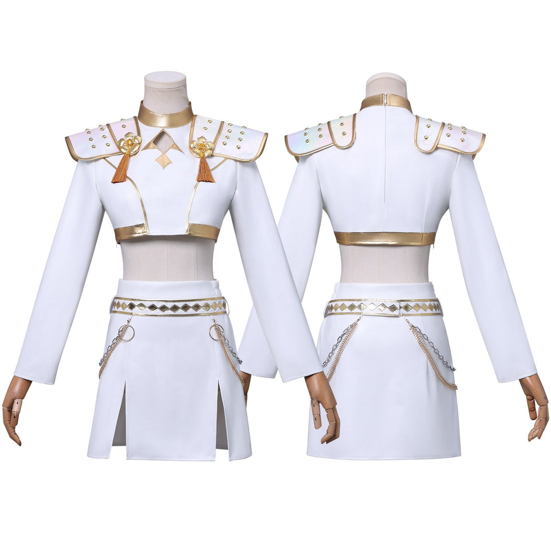 KPop Demon Hunters Zoey White Outfit Adult Kids Cosplay Costumes