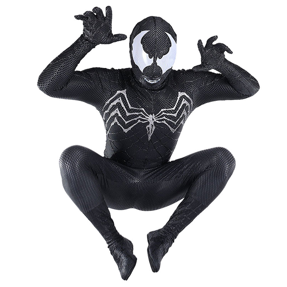 black venom spider man new jumpsuits cosplay costume kids adult halloween bodysuit