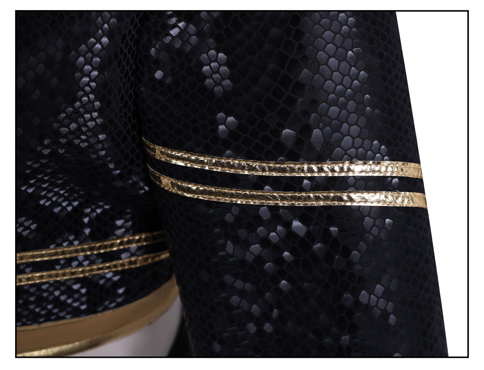 KPop Demon Hunters Zoey Black Gold Outfit Adult Kids Cosplay Costumes