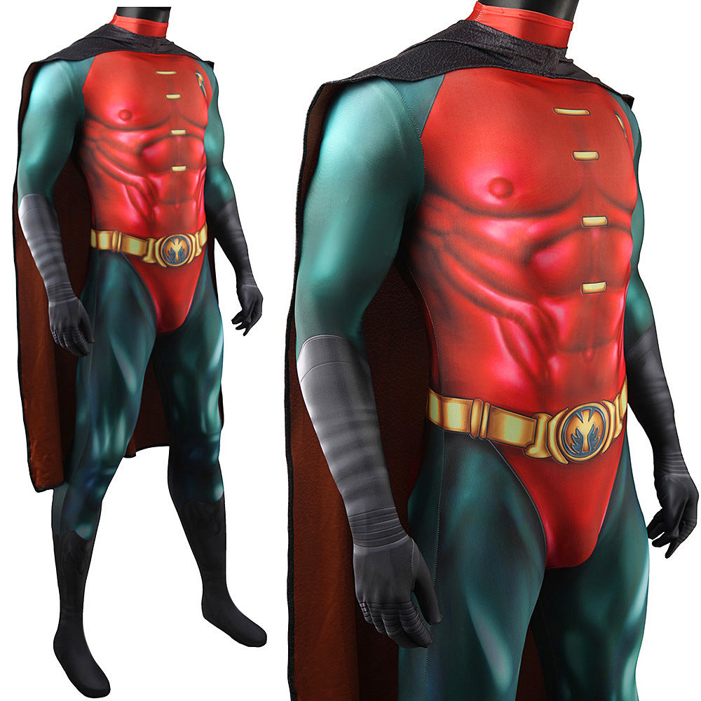batman forever robin jumpsuits cosplay costume kids adult halloween bodysuit