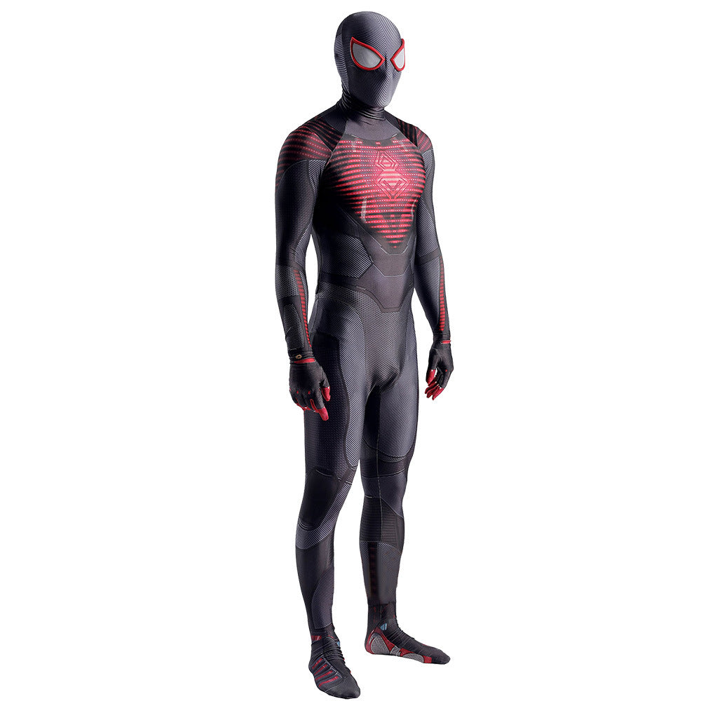 spider man ps5 miles morales variant suit jumpsuits kids adult halloween bodysuit