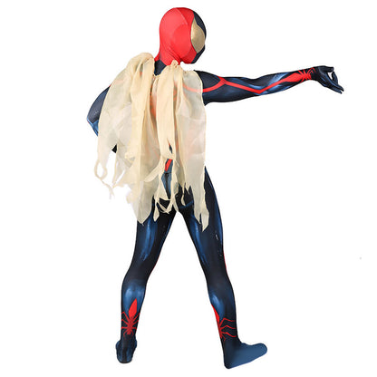 unlimited spider man jumpsuits with cloak costume kids adult halloween bodysuit