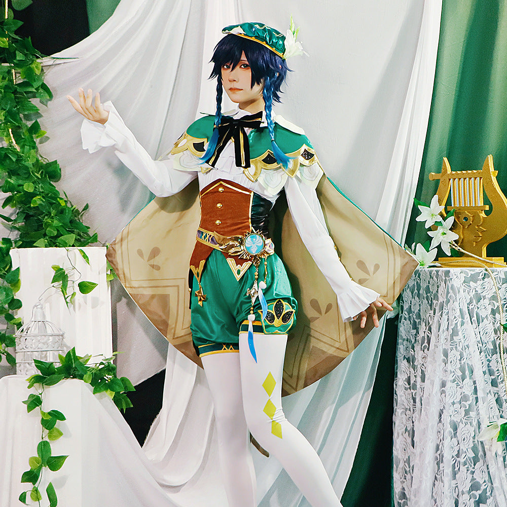 Genshin Impact Barbatos Venti High Level Full Set Cosplay Costumes