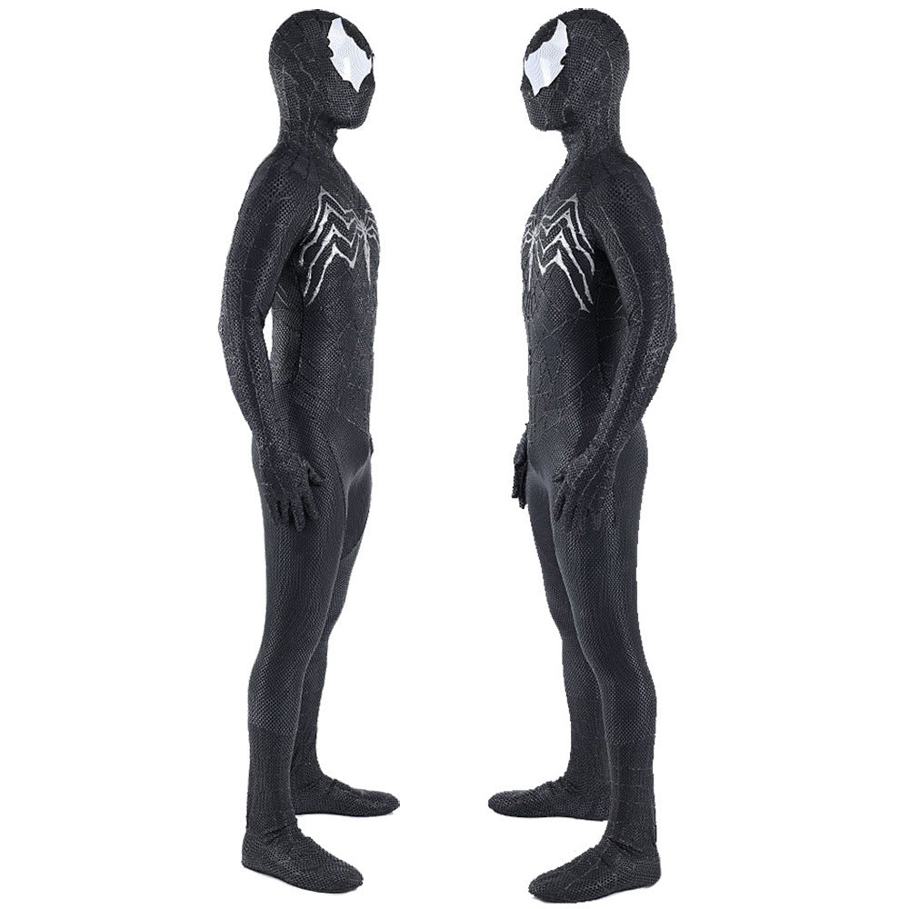 black venom spider man new jumpsuits cosplay costume kids adult halloween bodysuit