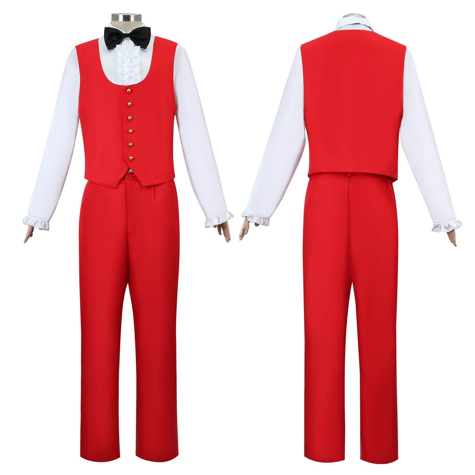 Beetle Juice Michael Keaton Red Suit Halloween Cosplay Costumes