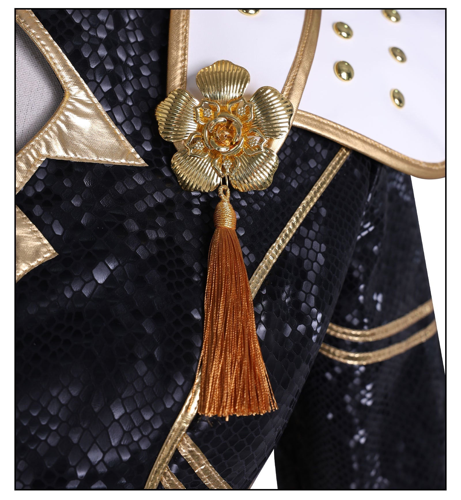 KPop Demon Hunters Zoey Black Gold Outfit Adult Kids Cosplay Costumes