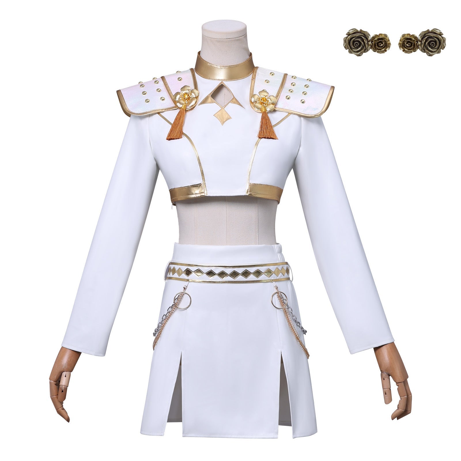 KPop Demon Hunters Zoey White Outfit Adult Kids Cosplay Costumes