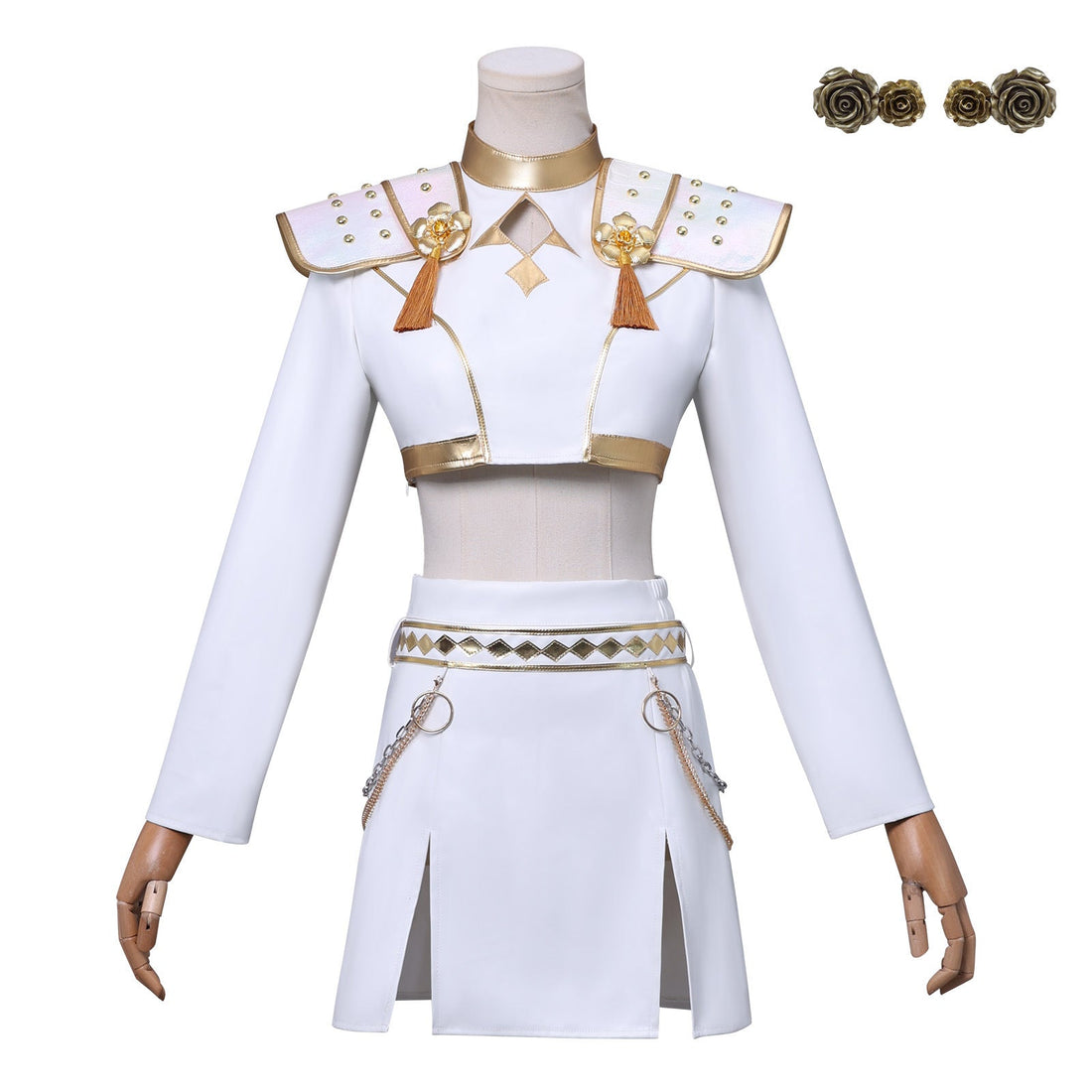 KPop Demon Hunters Zoey White Outfit Adult Kids Cosplay Costumes