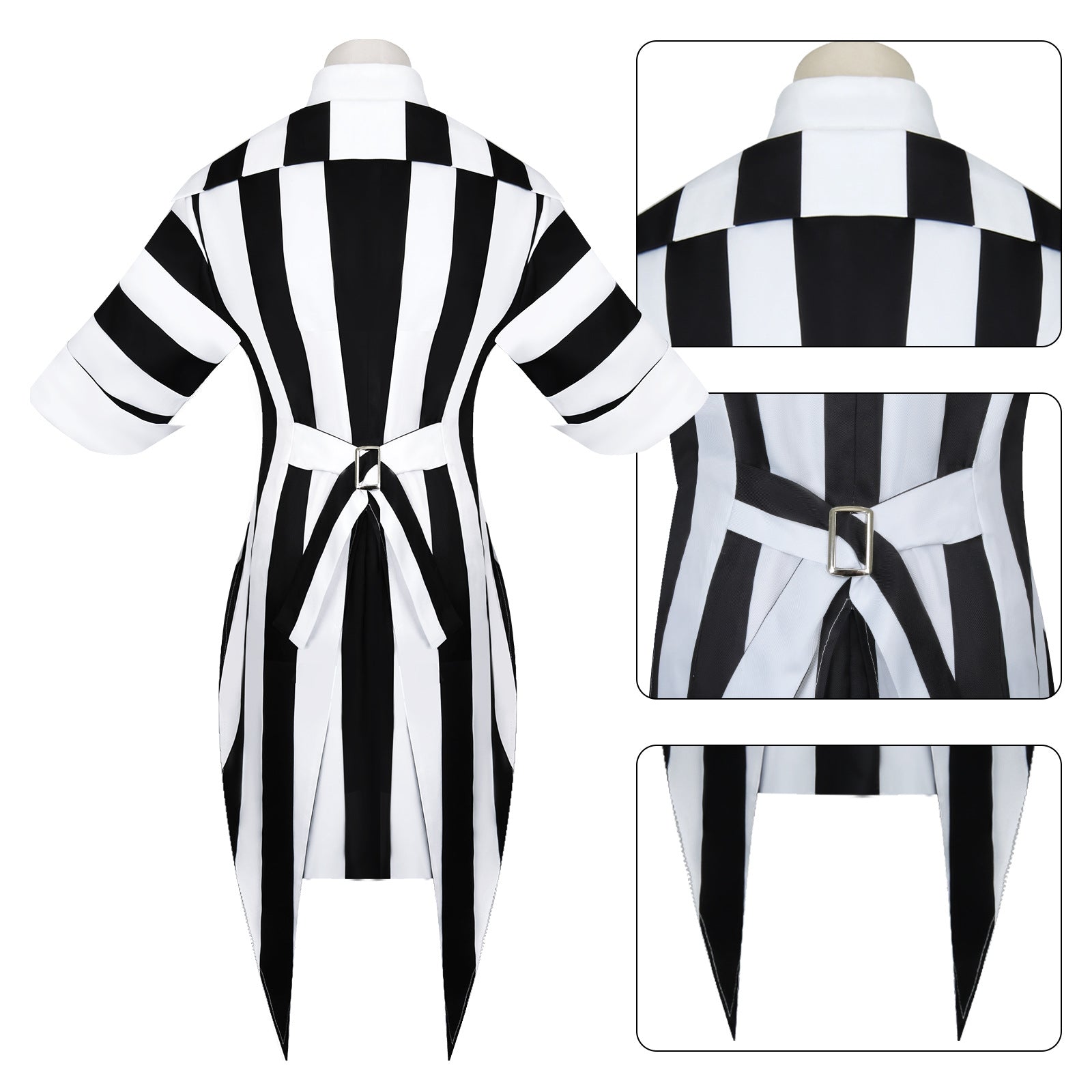 Beetle Juice Michael Keaton Stripe Suit Women Cosplay Costumes