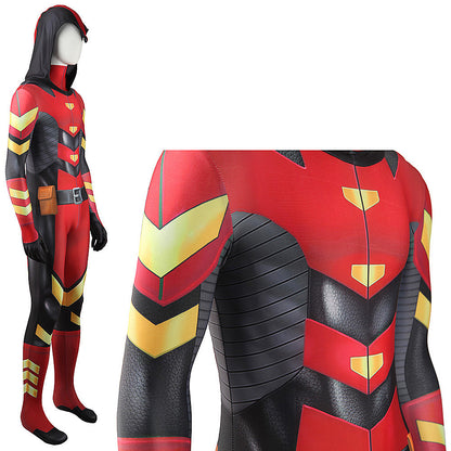 Red Arrow Arsenal Jumpsuits Cosplay Costume Kids Adult Halloween Bodysuit - coscrew
