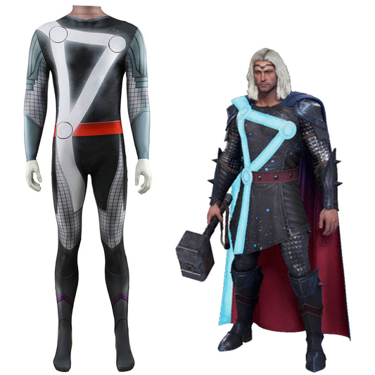 The God of Thunder Thor Odinson Jumpsuits Costume Kids Adult Halloween Bodysuit - coscrew