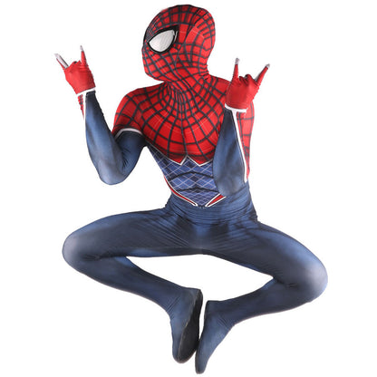 punk spider man suit ps4 jumpsuits cosplay costume kids adult halloween bodysuit