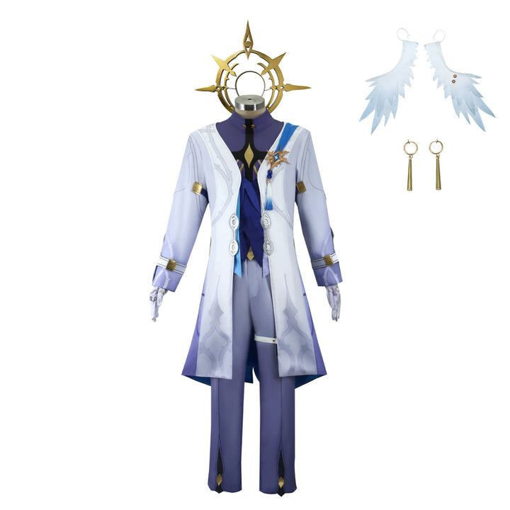 Honkai: Star Rail Sunday White Blue Outfit Carnival Cosplay Costumes
