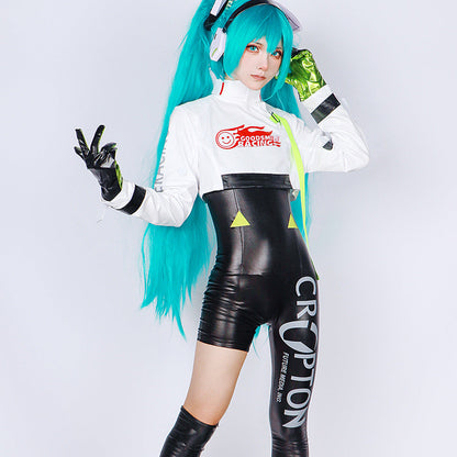 Hatsune Miku Racing Suits Bodysuit Full Set Cosplay Costume