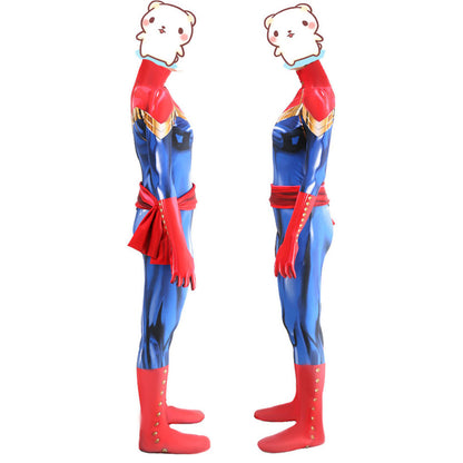 Captain Marvel Jumpsuits Cosplay Costume Kids Adult Halloween Bodysuit