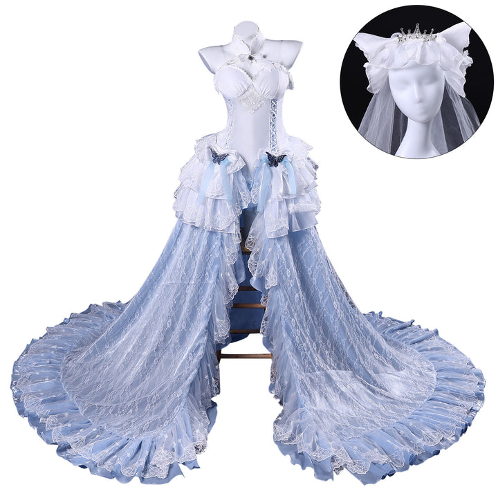 Azur Lane Cheshire White Seaside Melody Wedding Dress Cosplay Costumes